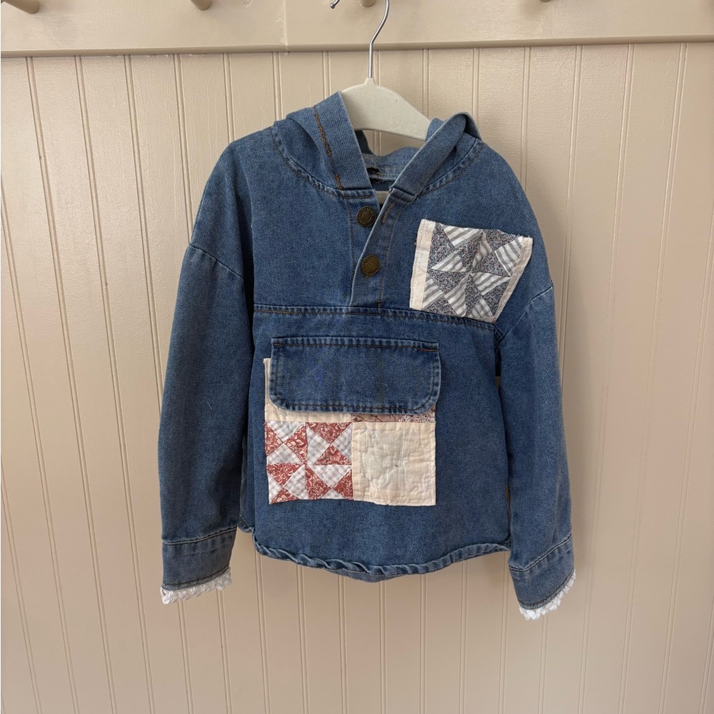 Kids Denim Patchwork Jacket